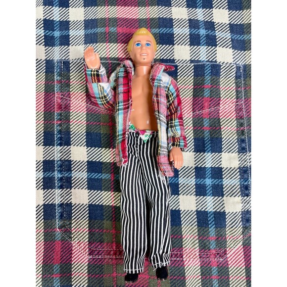 Mattel Other - VINTAGE Ideal Boyfriend 90s Grunge Nicholas Doll Plaid Mattel Family Corners 7"